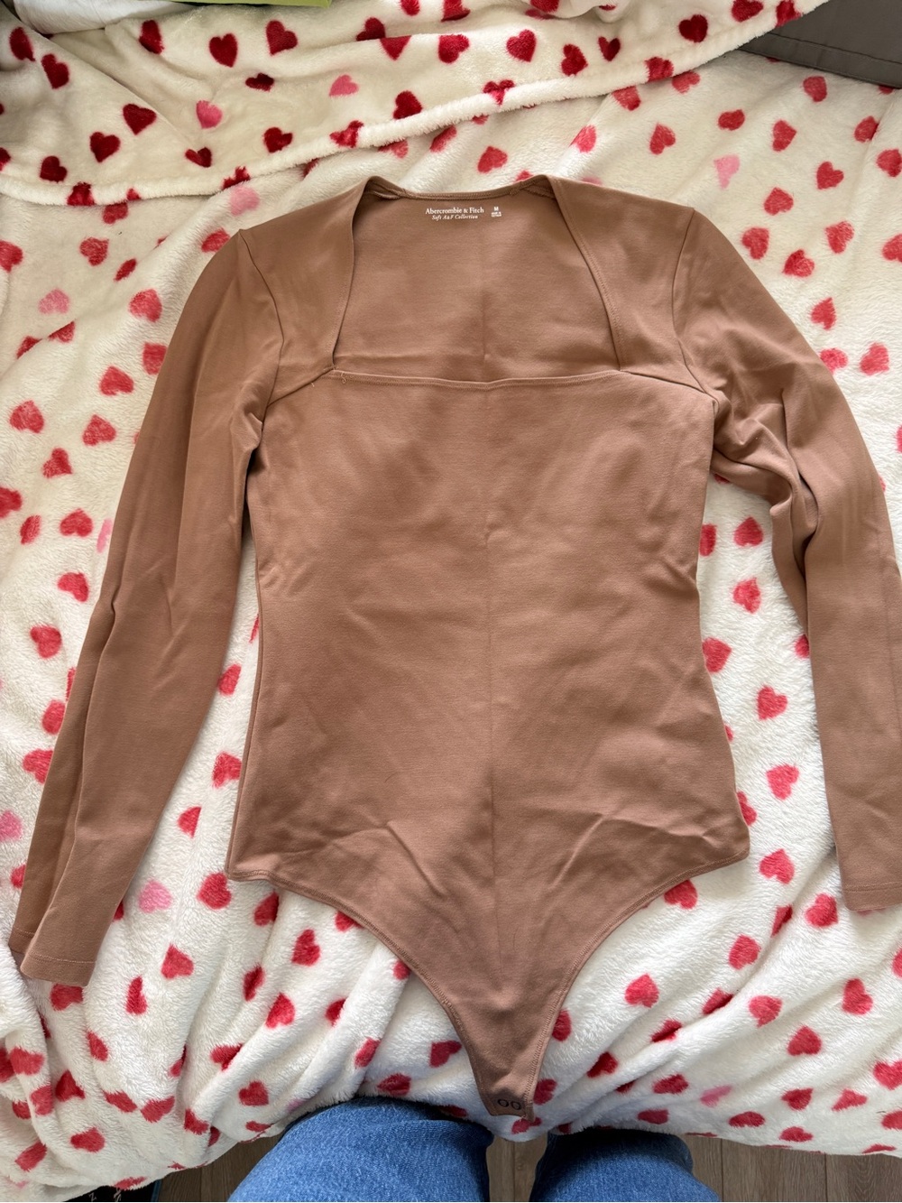Abercrombie & Fitch Brown Scoop Neck Bodysuit